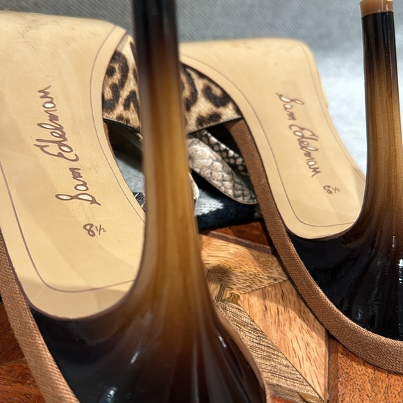 Sam Edelman Snake and Leopard Brahma Heels size 8 - Picture 7 of 8